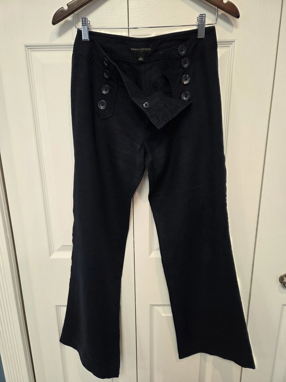 Women's Navy Blue Banana Republic Linen Pants - Size 2